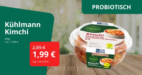 probiotische Ernährung - Kimchi Angebot entdecken