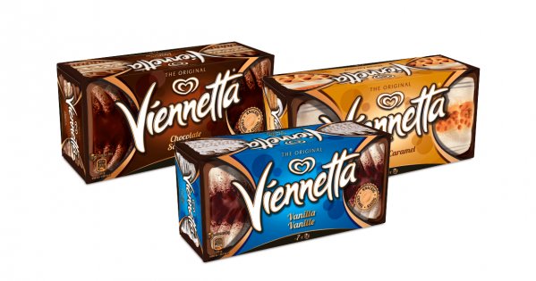 Viennetta Vanille, Schoko und Caramel