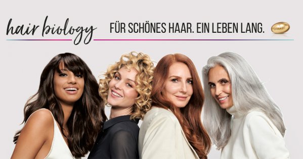 Vier Frauen mit verschiedene Haarfrisuren