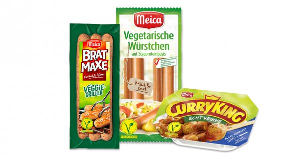 Vegetarische Meica Curry King und Vegetarische Wiener