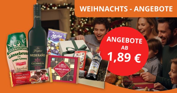 Weihnachtsangebote - Alles für dein Fest nach Hause geliefert