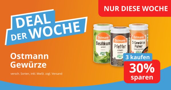Deal der Woche OStmann Gewürze: 3 kaufen und 30% sparen