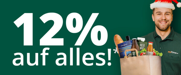12% Rabatt auf alles bei mytime.de