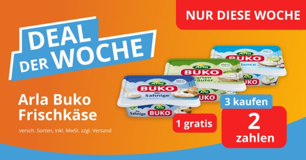 Deal der Woche Buko Frischkäse