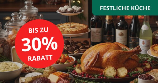 30% auf festliche Küche