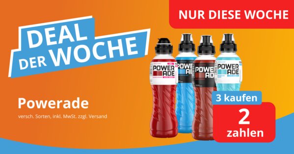 Deal der Woche - Powerade 1 Gratis