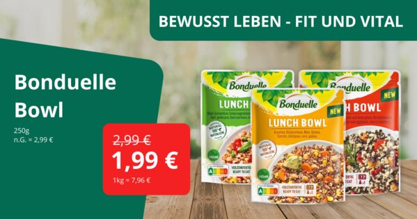 Bewusst Leben Angebote - Bonduelle Bowl