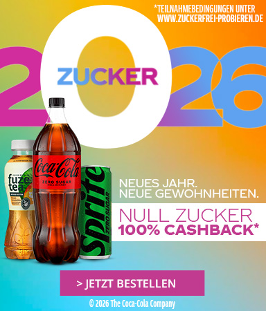 Coca Cola Aktion Zuckerfrei - Cashback