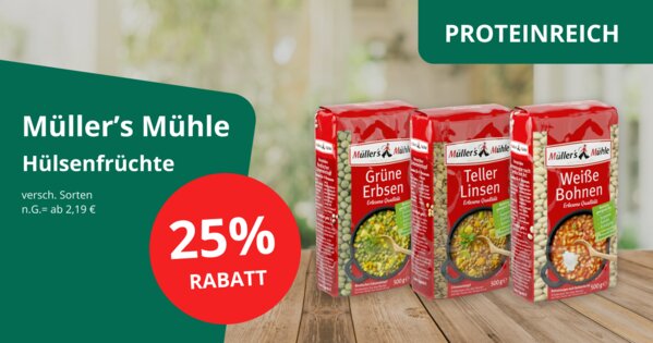 Ernähren Thema "Proteinreich" - Müllers Mühle