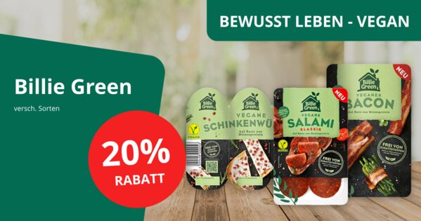 Bewusst Leben Angebote: Vegan - Billie Green
