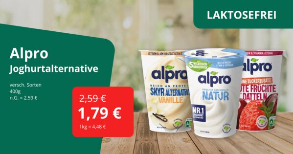 Ernähren Thema - Laktosefrei - Alpro