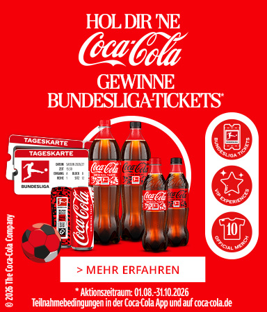 Coca Cola Bundesliga Aktion - Jetzt gewinnen!