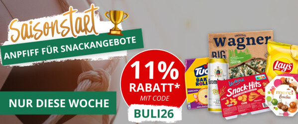 Knabberangebote zum Start der neuen Fussball Saison 2026/2027