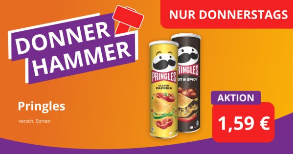 Donnerhammer-Angebot: Pringles für 1,59 Euro