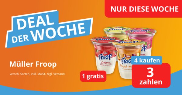 Deal der Woche - Müller Froop: 4 kaufen & 3 zahlen