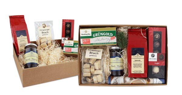 Praesentkorb mit Produkten aus der Buenting Coloniale